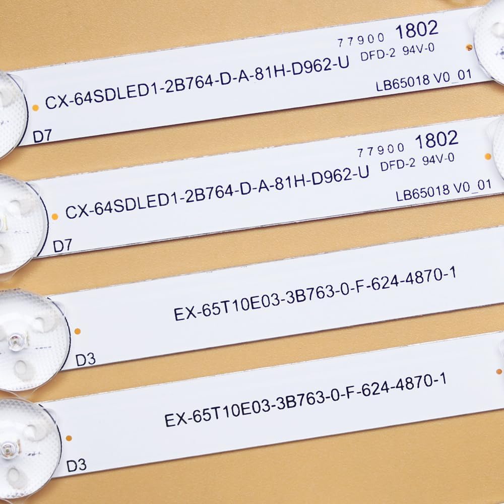 LB65018 D65U-D2 D65-D2 E65X-C2 MT65W-861C3 T650QVN05.0 T650QVF07.0 T650HVF05.5 EX-65T27E02-3D773-0-A-6AD-7543-1 LED Backlight Strips for 65 inch TV