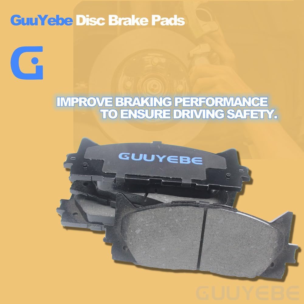 4 PCS Front Ceramic Brake Pads, For Toyota 2007-2017 Camry and 2008-2018 Avalon, For Lexus 2007-2018 ES350 ES300h, 1293 QC1293 D1293