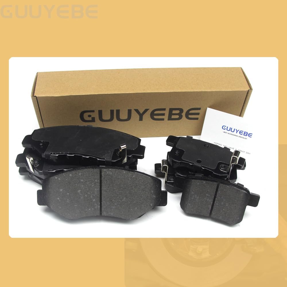8 Pcs Ceramic Brake Pads Front and Rear Set, For Honda 2003-2017 Accord EX LX SE,D914 D1451