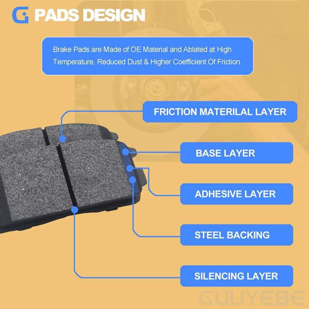 4 PCS Rear Ceramic Brake Pads,For GMC 2010-2017 Terrain,For Chevy 2007-2017 Equinox 2012-2015 Captiva,For Pontiac 2007-2009 Torrent, For Saturn 2008-2010 Vue,For Suzuki XL-7,1275 D1275