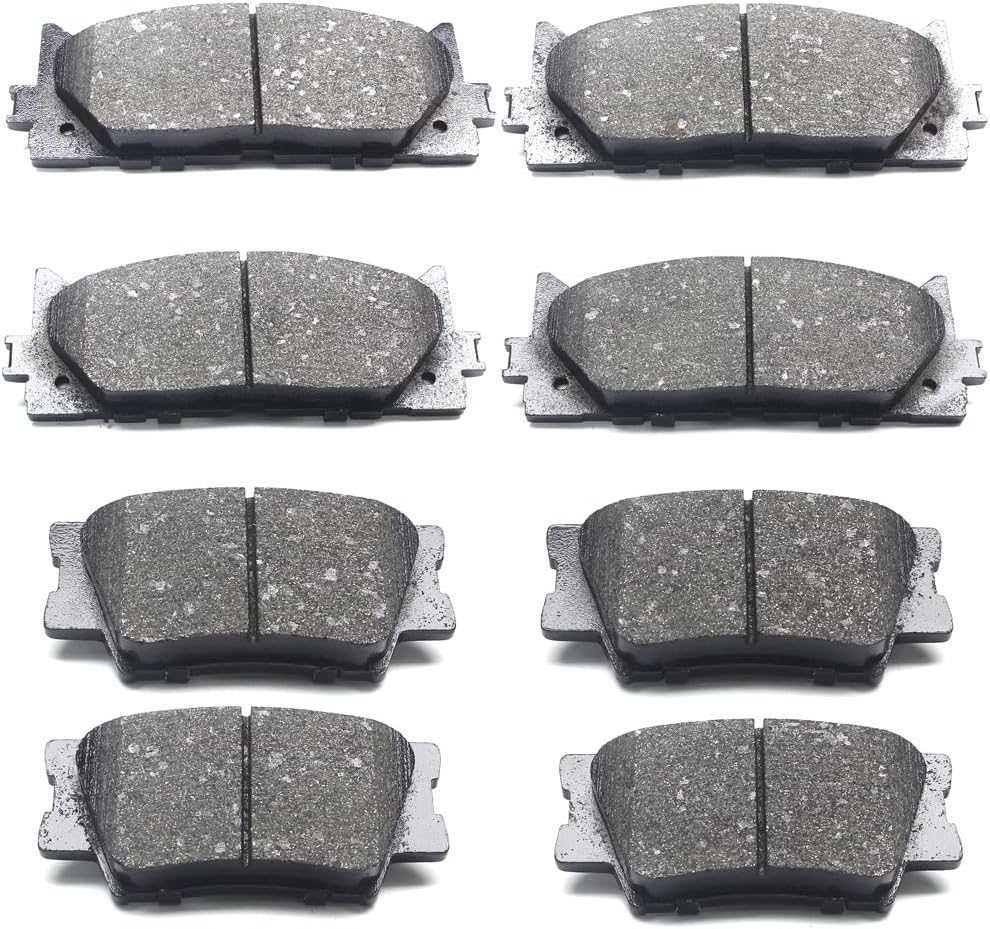 8 PCS Ceramic Brake Pads Front and Rear,For Toyota 2007-2019 Camry 2008-2018 Avalon,For Lexus 2007-2018 ES350 ES300h,QC1293 D1293 QC1212 D1212