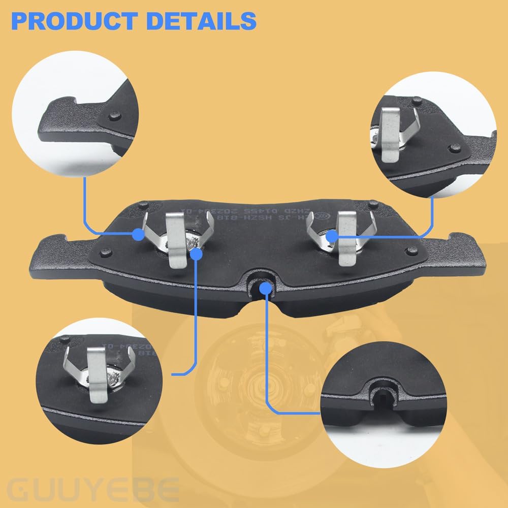 4 PCS Ceramic Brake Pads Front,For Jeep 2011-2016 Grand Cherokee,For Dodge 2011-2023 Durango,Replace for 1455 D1455 BC1455 QC1455