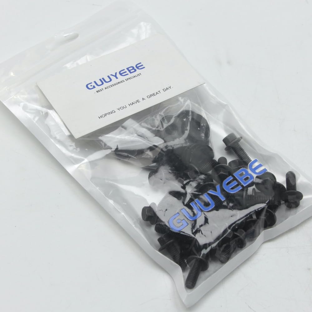 30 PCS M6 Oil Pan Bolt Screws for Chevy Toyota Subaru Dodge Mazda Miata Protege, Transmission Pan Bolts with 18mm Washer for 6L80 6L80E 6L90E,Repalce for 71315-122382A 11508930 551683-18M6