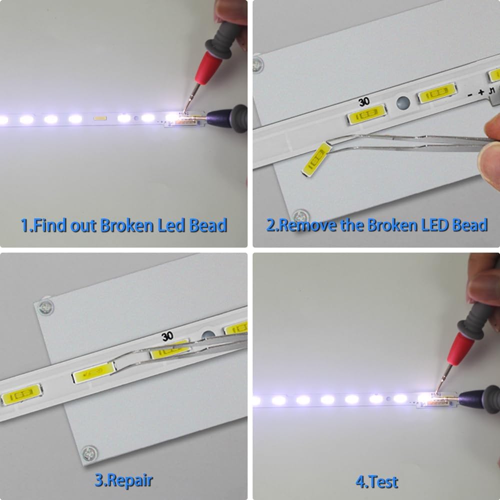 7020 2070 3V 6V SMD Chip LED TV Backlight Beads for LCD LED Backlight Strip Compatible with UN65NU6900F BN96-45635A UN65RU7200F UN65NU7100F LM41-00614A Samsung Lamp Bead Replacement