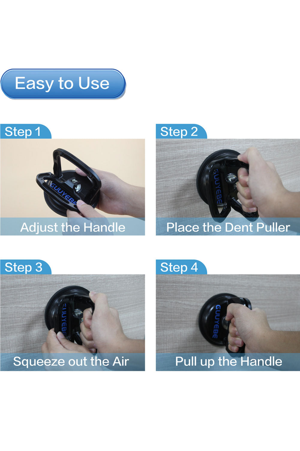 GuuYebe Heavy Duty Suction Cup, Vacuum Suction Cups for TV LED LCD Glass Mirror Screen Panel Granite Tiles and Compatible with Dent Puller to car Repairs Lifting Handle Removal Tool 2 Pack