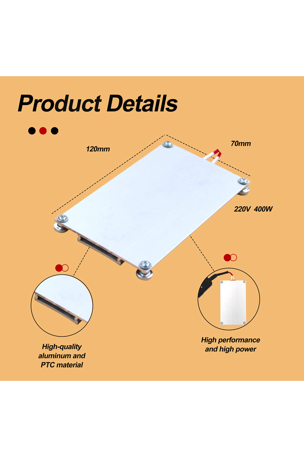 Soldering Hot Plate, 500W PTC Heating Solder Plates LED Lamp Bead Welding Desoldering Station for light bead Remover Chip or LED Repair DIY Laboratory GuuYebe