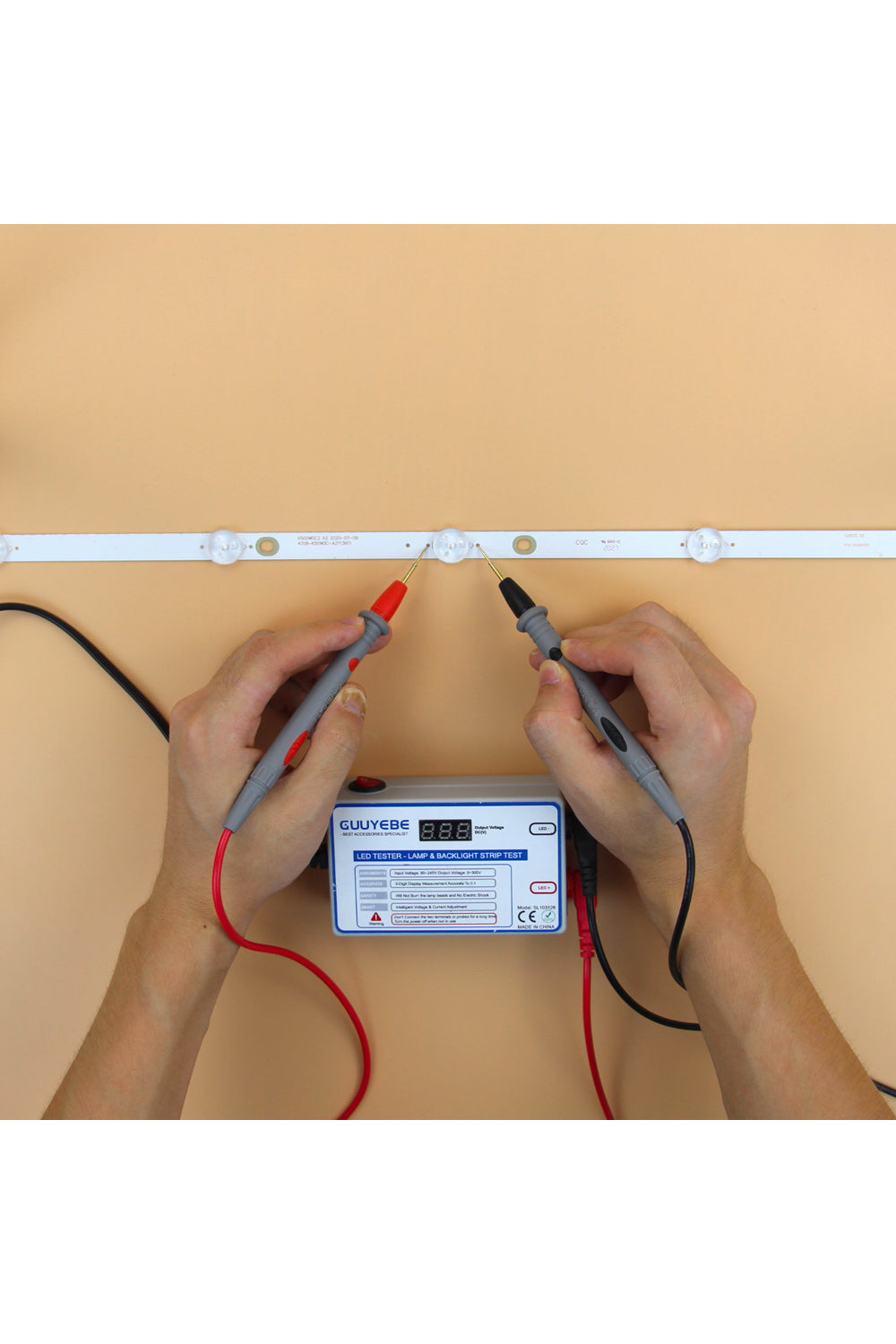 LED Tester, TV Backlight Tester for Lamp Bead Repair Testing Output Voltage 0-300V 30mA to Strip Replacement and Test Lights Include as Gold Plated Pin and Tools GuuYebe