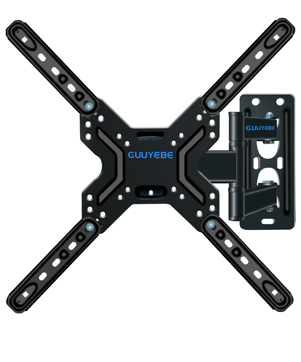 TV Wall Mount, Full Motion Articulating Tilt Swivel Arms Extension Curved TVs Bracket for 43 40 42 32 24 27 30 20 19 Inch Monitor Screen Loading 77 LBS in The Corner Low Profile VESA GuuYebe