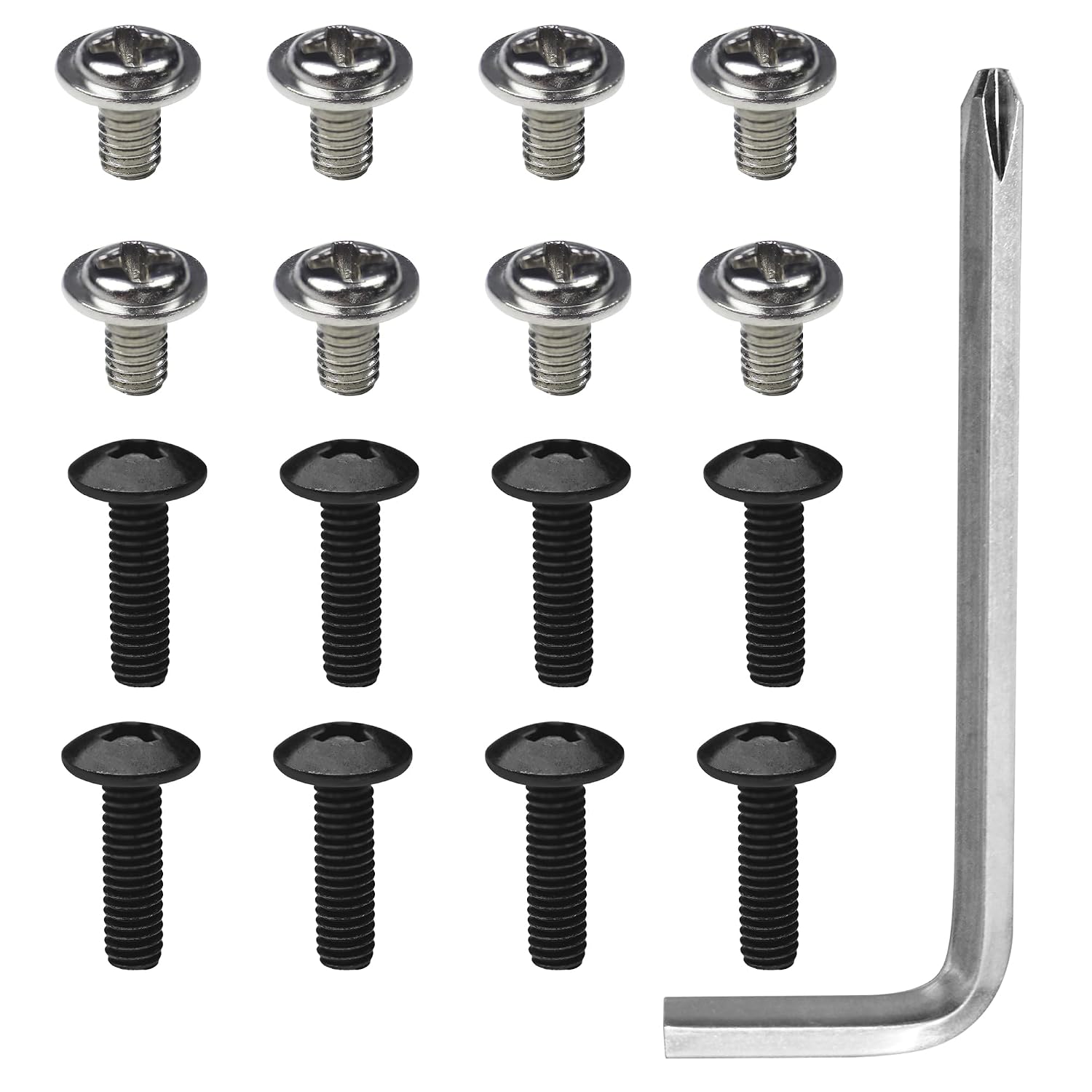GuuYebe 6003-001334 6001-003016 TV Screws Set with Screwdriver for TVs Stand Screw and Mainboard Parts Screw-Taptype to UN65NU6900 UN55NU6900 16EA Set of 16