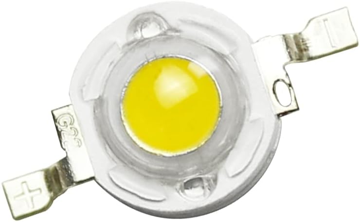 GuuYebe LED Chip, High Power Bulb Lamp Bright Lighting Natural White 3W (4000K - 4500K / 3 Watt / 600mA - 700mA / DC 3V - 3.4V) DIY 10 pcs