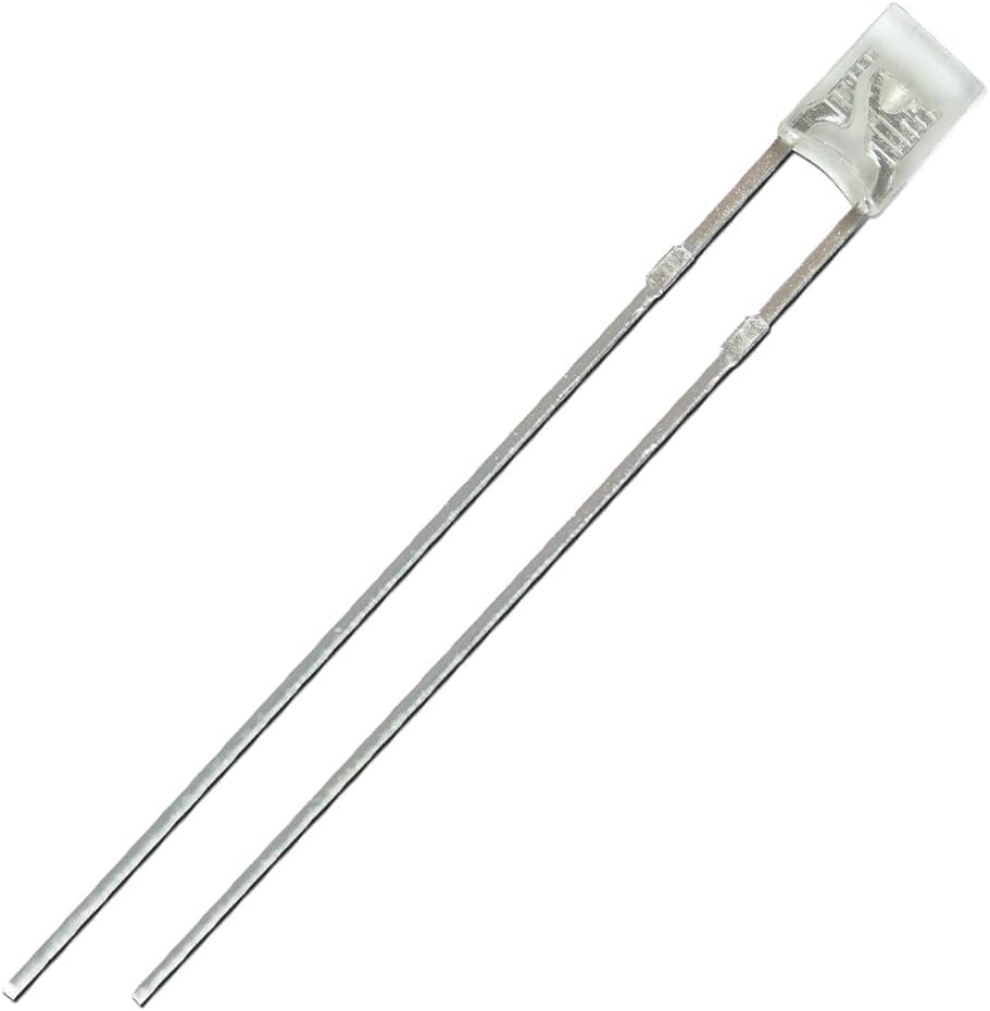 GuuYebe 2x3x4 White LED Diode Light Bright Lighting Bulb Lamps Electronics Components Indicator with Square Clear Transparent DC 3V 20mA 100pcs