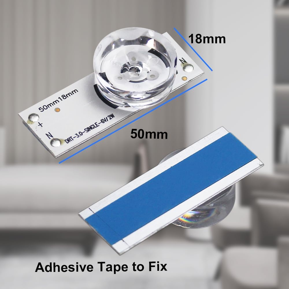 GuuYebe LED Backlight Strip Replacement Part, DRT 3.0 Single 6V 2W Lamp Beads with Optical Lens Fliter for 32-65 LED TV Repair Bars 10PCS 50x18MM 55LF6000 55LB5900 50LB6500 42LB5500 42LB5800