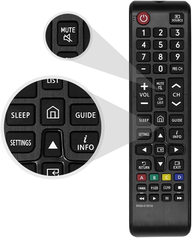 GuuYebe BN59-01301A TV Remote Control Replacement for UN50NU7100FXZA UN50NU7100FXZC UN55NU7100FXZA UN55NU7100FXZC UN65NU7100FXZA UN65NU7100FXZC Smart TVs