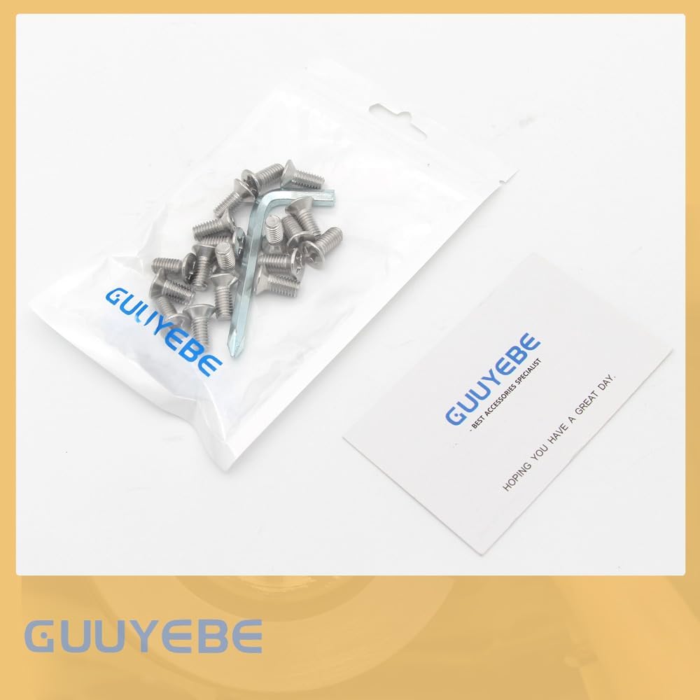 GuuYebe Brake Rotor Screws with Screwdriver Kit With Front and Rear,For Honda Accord Civic Odyssey Pilot Element,For Acura TSX TL RDX,Replacement For 93600-06014-0H 93600060140H,Stainless Steel,18 PCS