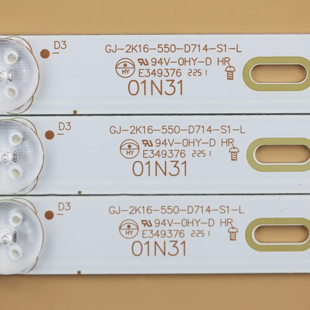GuuYebe LED Backlight Strip TV Replacement Part for 55PUS6501 55PFF5701 LB55072 TPT550U2 55PUS6561 55PUS6581 55PUH6101 55PUS6101 55PUS7272 55PUS6401 55PUS6551 LBM550M0701 GJ-2K16-550-D714-V4-L R