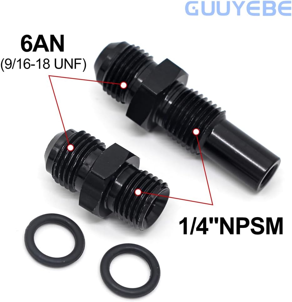 GuuYebe Transmission Adapter Fittings 6AN Male Flare to 1/4