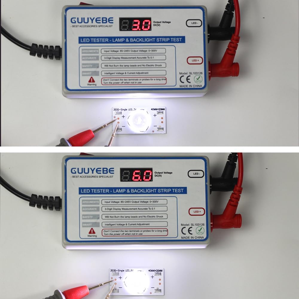 GuuYebe LED Backlight Strip Replacement Part, 3030 Single Lamp Beads 3V 6V with Optical Lens Fliter for LED TV Repair Bars 30PCS NS-50DF710NA19.NS-55DF710NA21 E60-E3