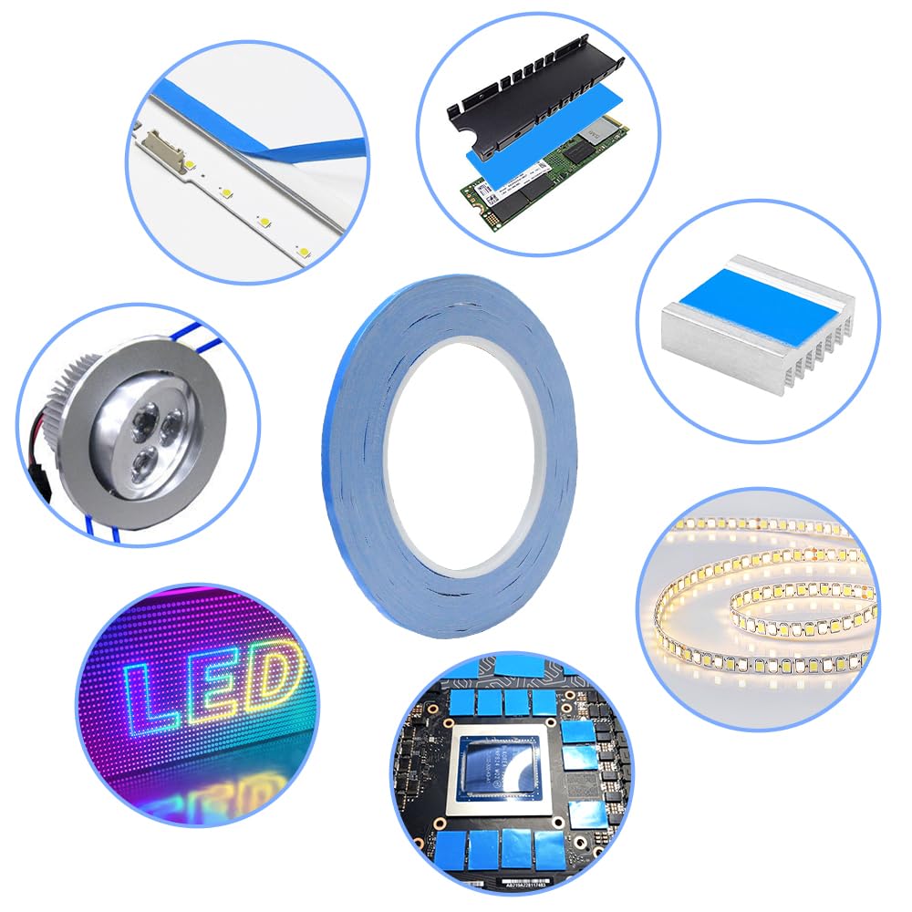 GuuYebe Double Sided Adhesive Tape for TV LED Backlight Strips | With magnetic backing sync thermal conductive strong Roll