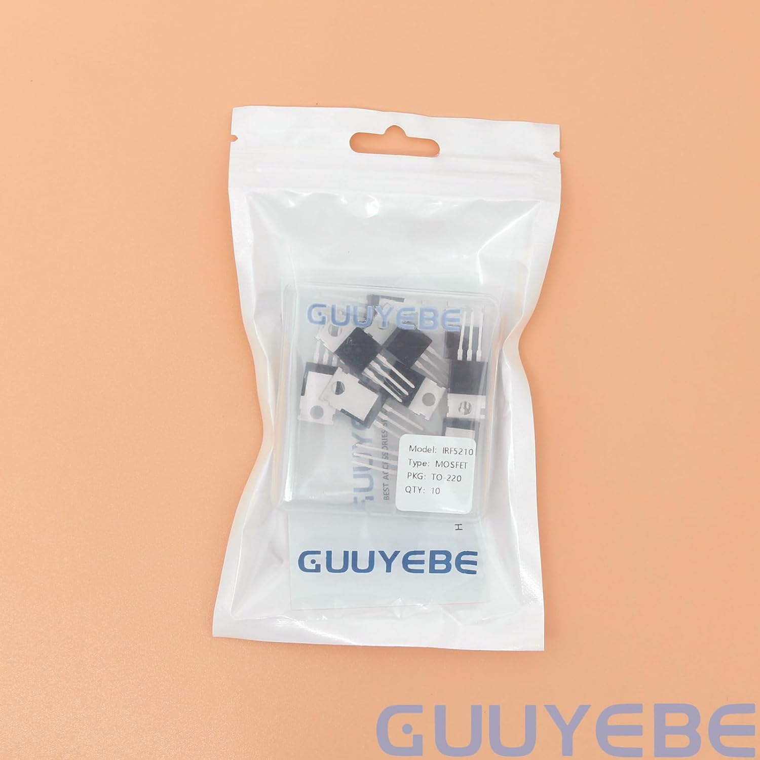 GuuYebe IRF5210 100V 5.6A IRF5210PBF P-Channel Power MOSFET TO-220 Transistors of Semiconductor Products