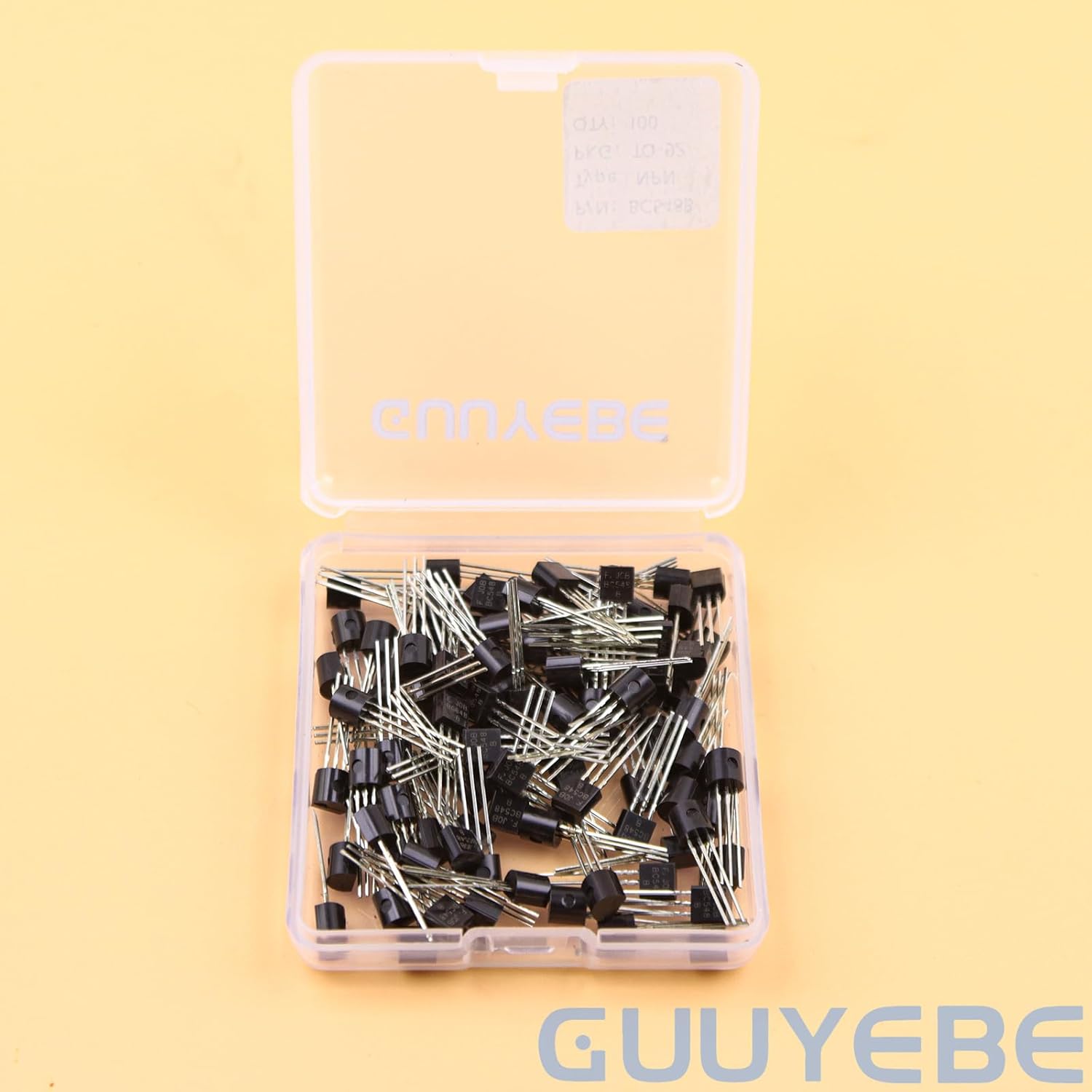 GuuYebe BC548B Transistor TO-92 NPN BJT Transistors of Semiconductor Products 100PCS