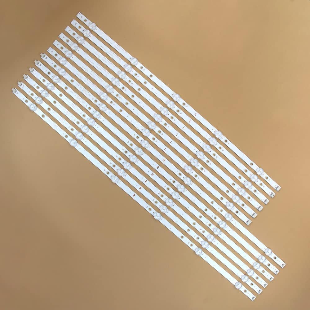 GuuYebe E4SW6518RKU E4ST6519RKU NS65DF710NA21 TPT650J1-QUBF90K 65PUS6504 12 Pieces Led Backlight Strip for LB65065 65 inch TV