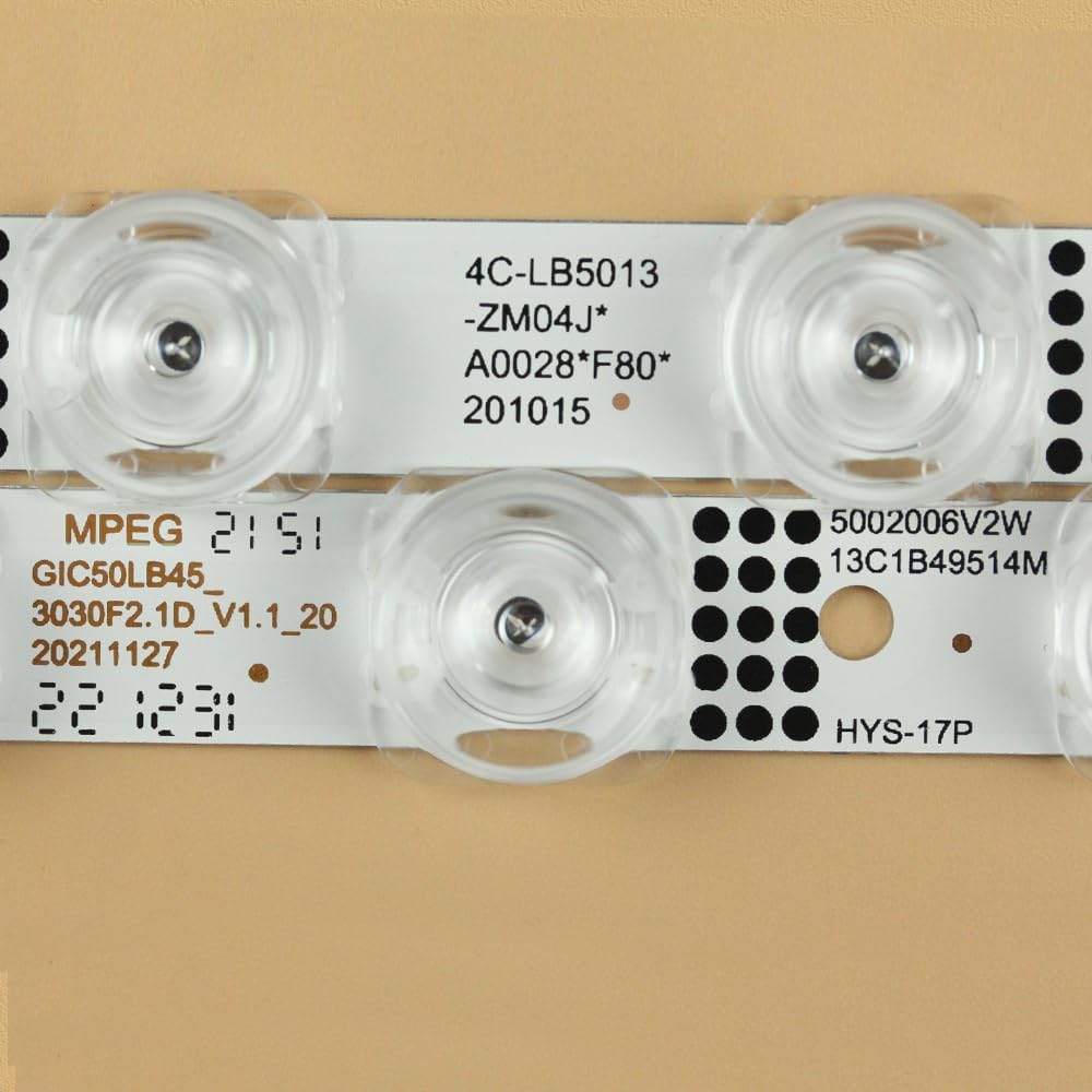 GuuYebe LED Backlight Strip TV Replacement Part for 50P615 50G61 50S525 50S435 50S434 50S43 50G63 4C-LB5013-ZM06J LVU500NDEL 4C-LB5013-ZM 4C-LB5013-YH01J GIC50LB45_3030F2.1D