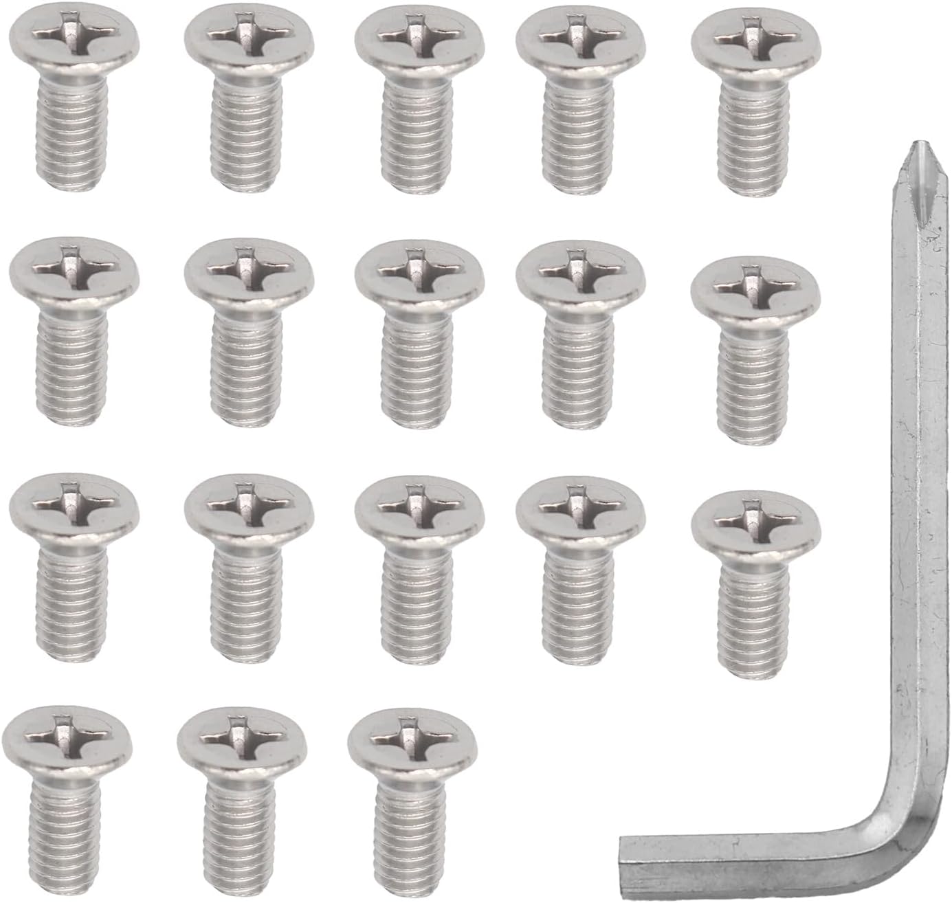 GuuYebe Brake Rotor Screws with Screwdriver Kit With Front and Rear,For Honda Accord Civic Odyssey Pilot Element,For Acura TSX TL RDX,Replacement For 93600-06014-0H 93600060140H,Stainless Steel,18 PCS