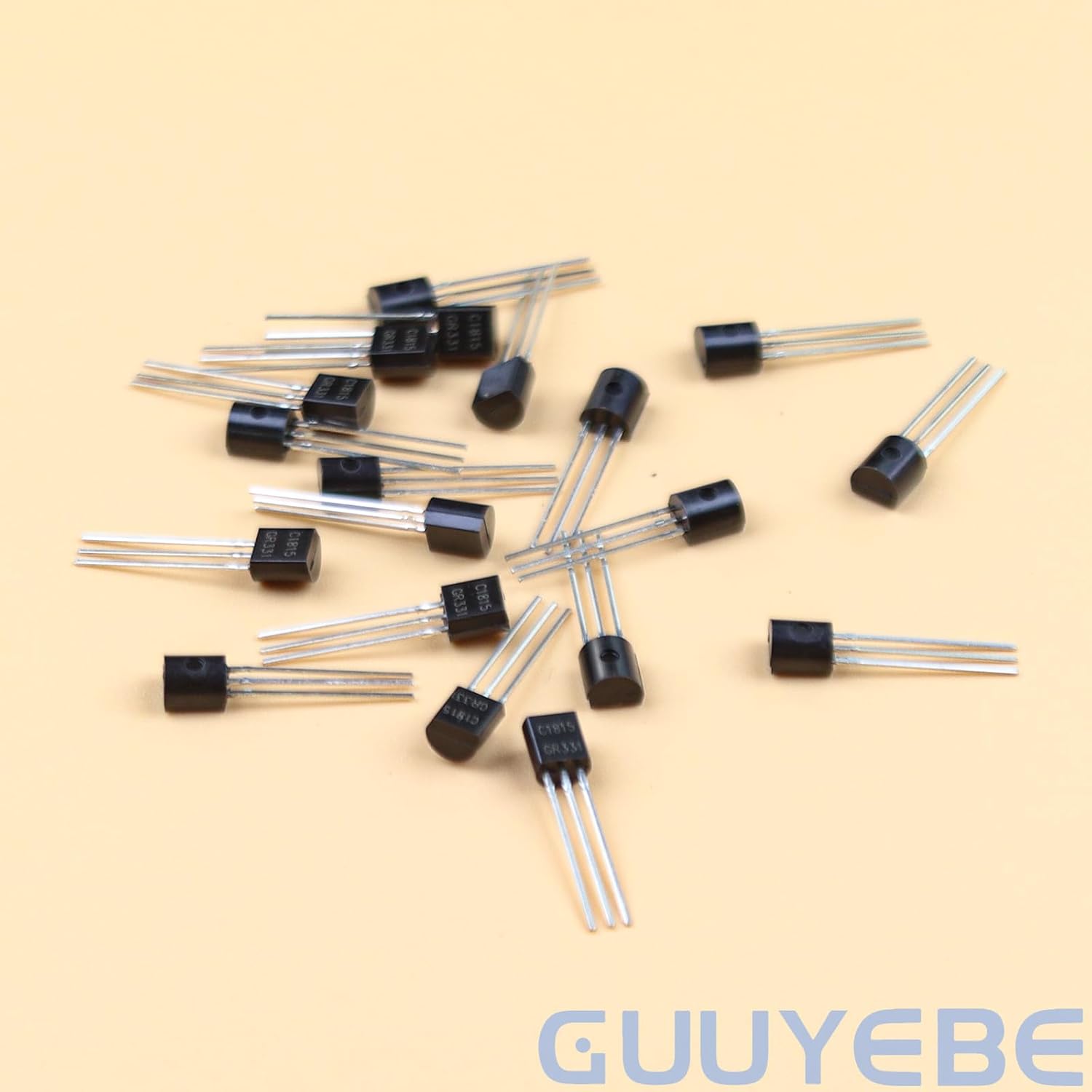 GuuYebe 600PCS 30 Values 2N2222 BC547 2N3904 2N3906 S8550 2N5551 BC557 BC548 BC549 BC550 BC327 BC337 A1015 C1815 S8050 C945 BC546 BC556 BC558 NPN PNP BJT Transistors Kit of Semiconductor Products