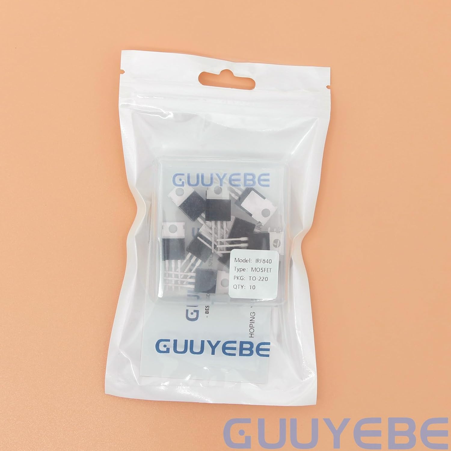 GuuYebe IRF840N IRF840 400V 8A IRF840PBF N-Channel Power MOSFET TO-220 Transistors of Semiconductor Products