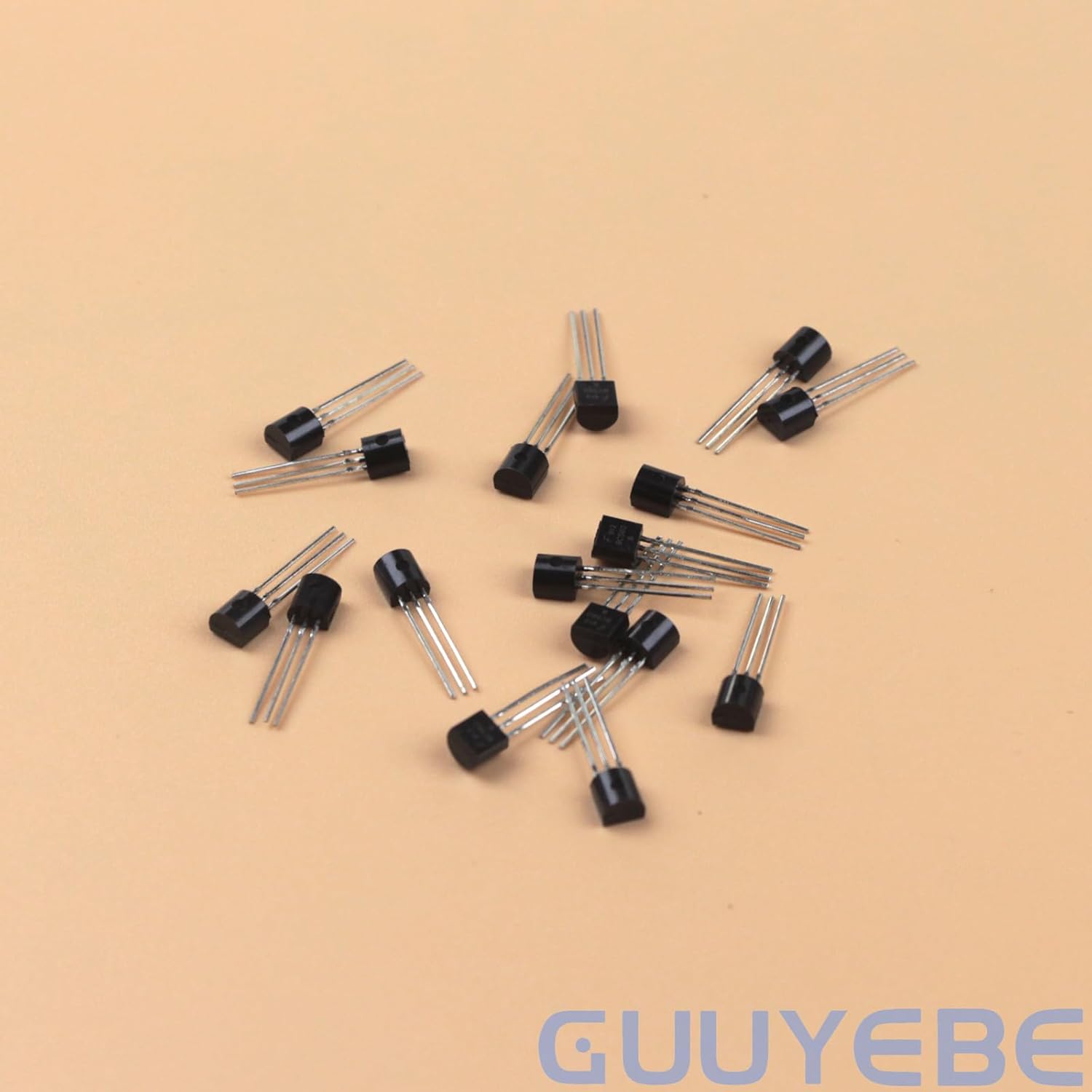 GuuYebe 300PCS 12 Values 2N2222 BC547 BC557 BC548 BC549 BC550 BC556 BC558 BC327 BC337 BC517 BC560 NPN PNP BJT Transistors of Semiconductor Products