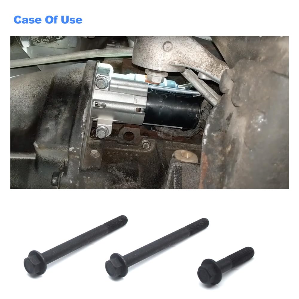 GuuYebe 3 PCS Engine Starter Bolts Kit for GM LS LS2 LS3 LS1 LS6 LS7 LQ9 LQ4 Engines,Fit for Chevy Ford Jeep Camaro Corvette Silverado Truck,Black Long Short Bolt,551681 4303511