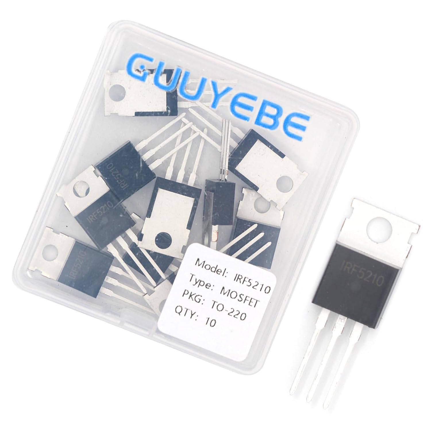GuuYebe IRF5210 100V 5.6A IRF5210PBF P-Channel Power MOSFET TO-220 Transistors of Semiconductor Products