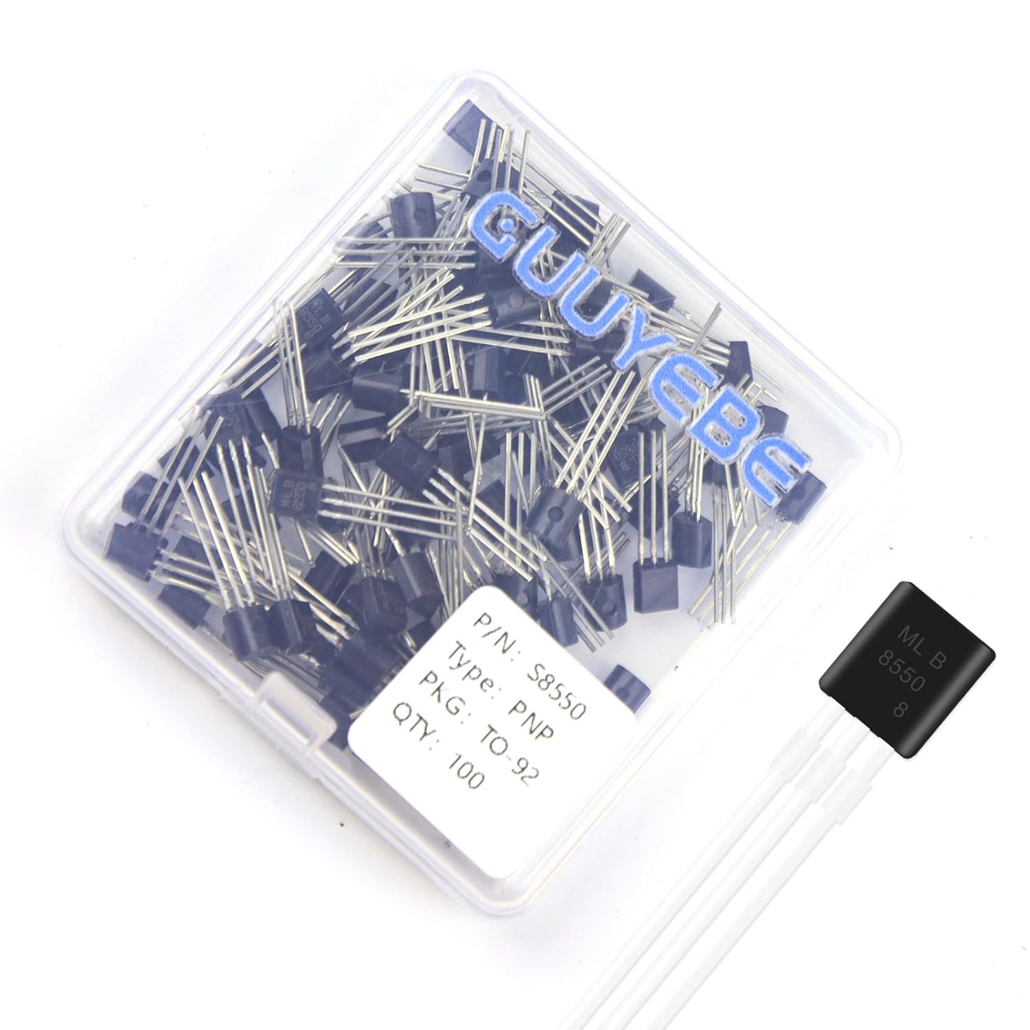 GuuYebe S8550 Transistor TO-92 PNP BJT Transistors of Semiconductor Products