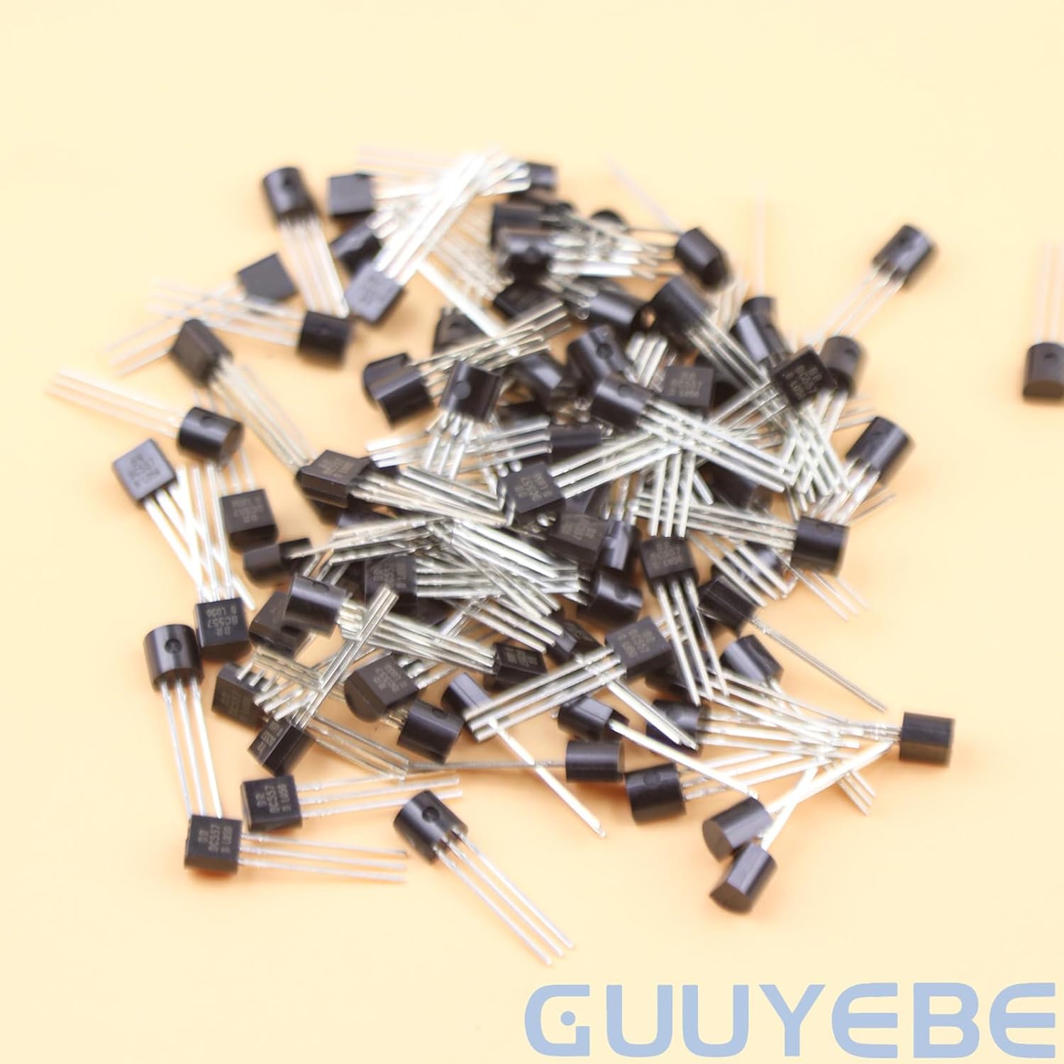 GuuYebe BC557 Transistor TO-92 PNP BJT Transistors of Semiconductor Products 100PCS