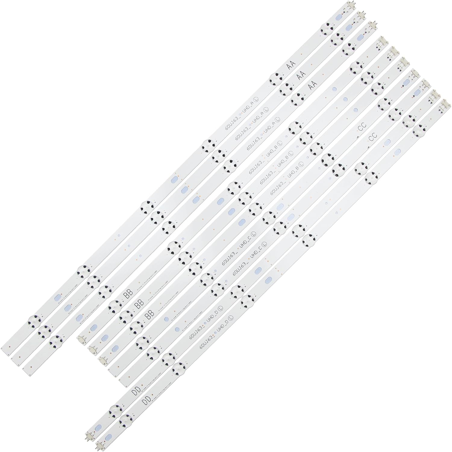GuuYebe EAV63673006 60UJ63 UHD A B C D 60UJ6050 60UJ6050-UA 60UJ6300-UA EAV64053901 LED Backlight Strips for TV