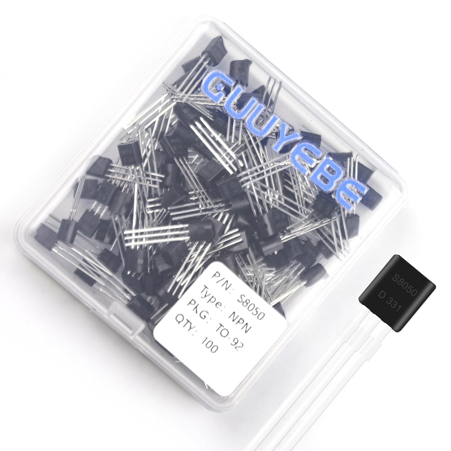 GuuYebe S8050 Transistor TO-92 NPN BJT Transistors of Semiconductor Products