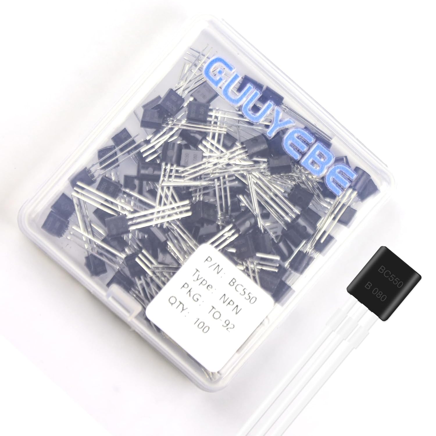 GuuYebe BC550 Transistor TO-92 NPN BJT Transistors of Semiconductor Products