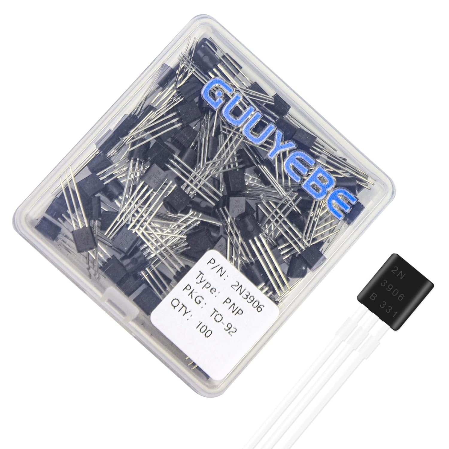 GuuYebe 2N3906 Transistor TO-92 PNP BJT Transistors of Semiconductor Products