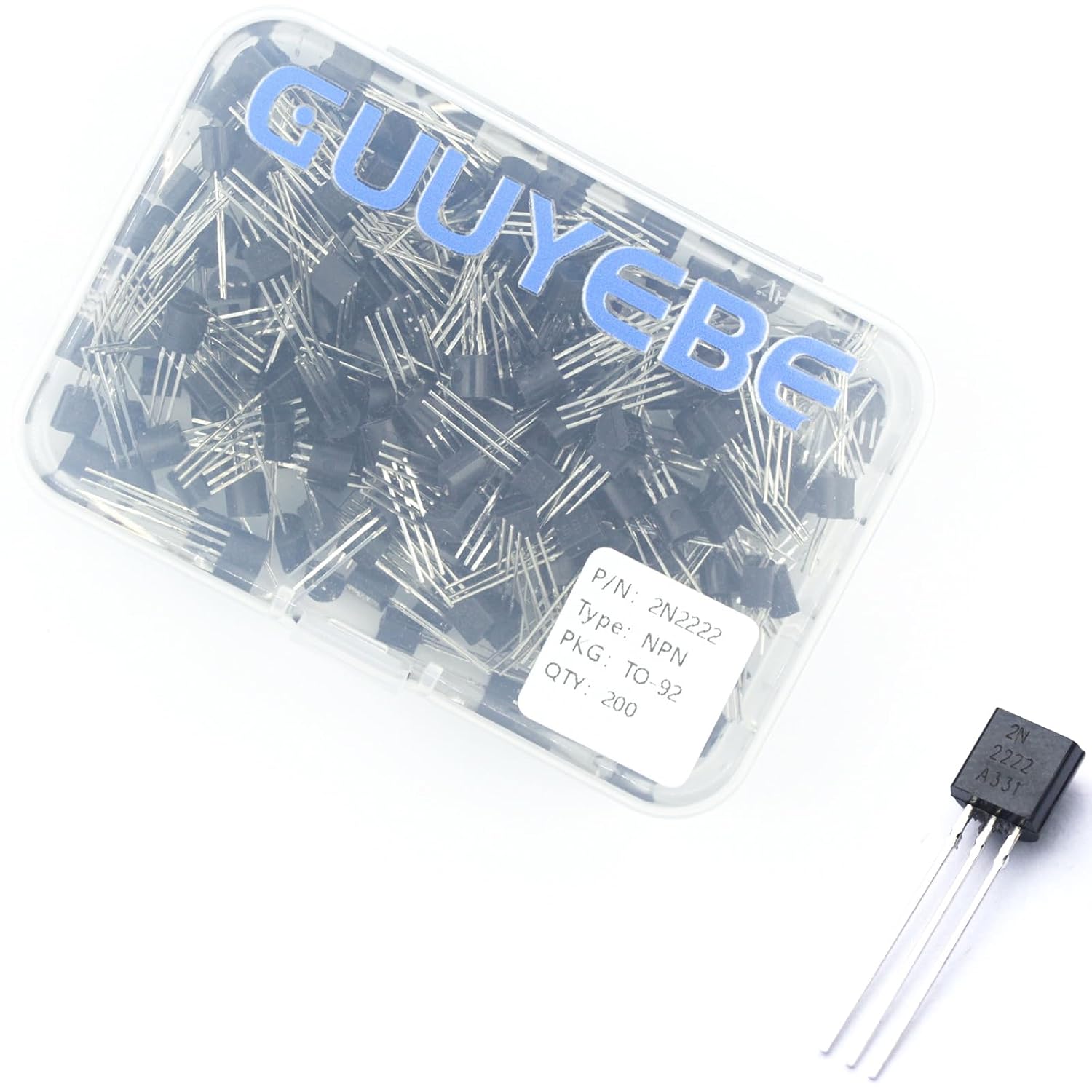 GuuYebe 2N2222 Transistor NPN 2N2222A BJT Transistors of Semiconductor Products 200 PCS