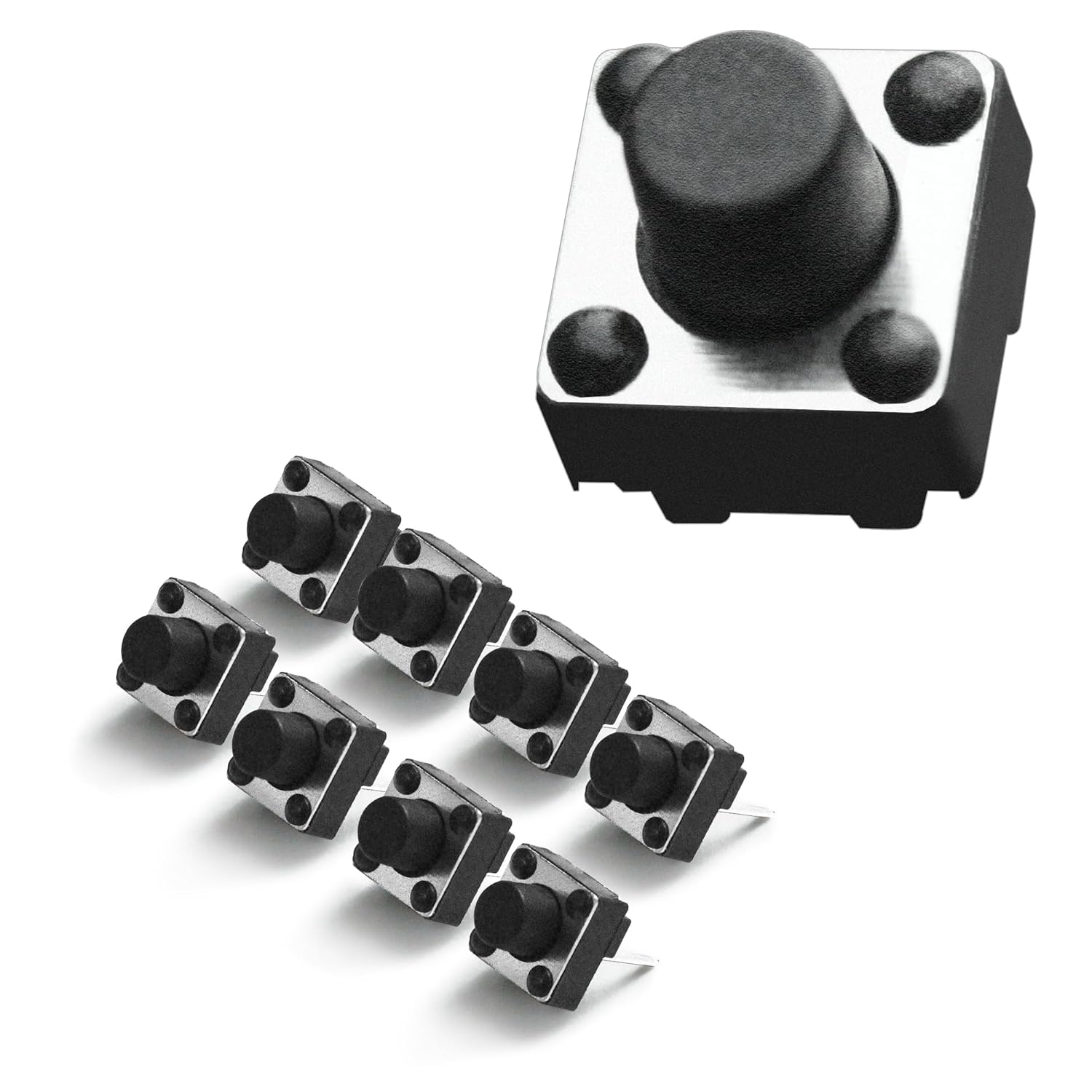 GuuYebe 20PCS Tactile Switches, TS-DO16 for Arduino Button Micro Push Button Switch SPST Momentary Tact 2 Pin 3.5 mm for Breadboard Arduino PCB Electronic Circuit Board