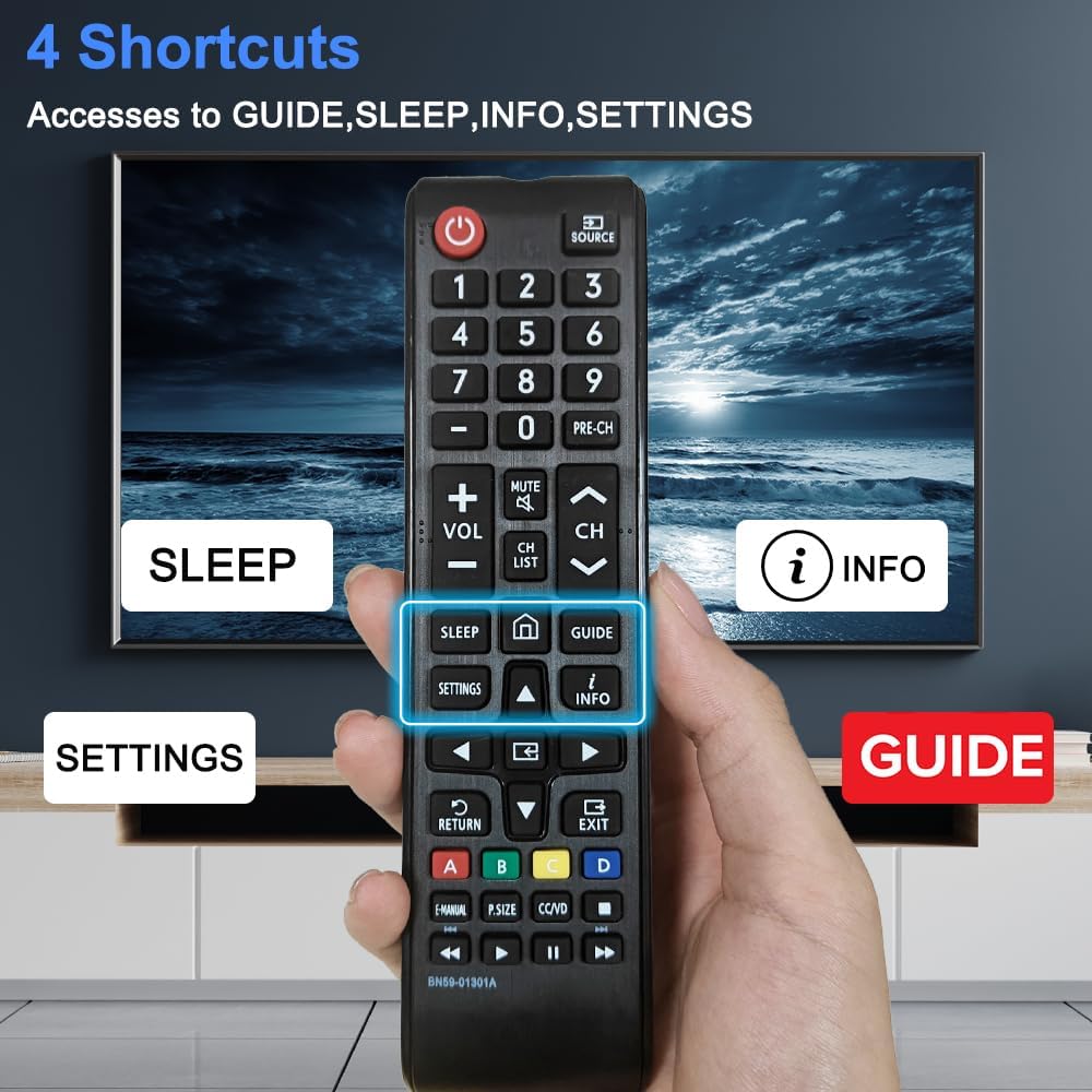 GuuYebe BN59-01301A TV Remote Control Replacement for UN50NU7100FXZA UN50NU7100FXZC UN55NU7100FXZA UN55NU7100FXZC UN65NU7100FXZA UN65NU7100FXZC Smart TVs