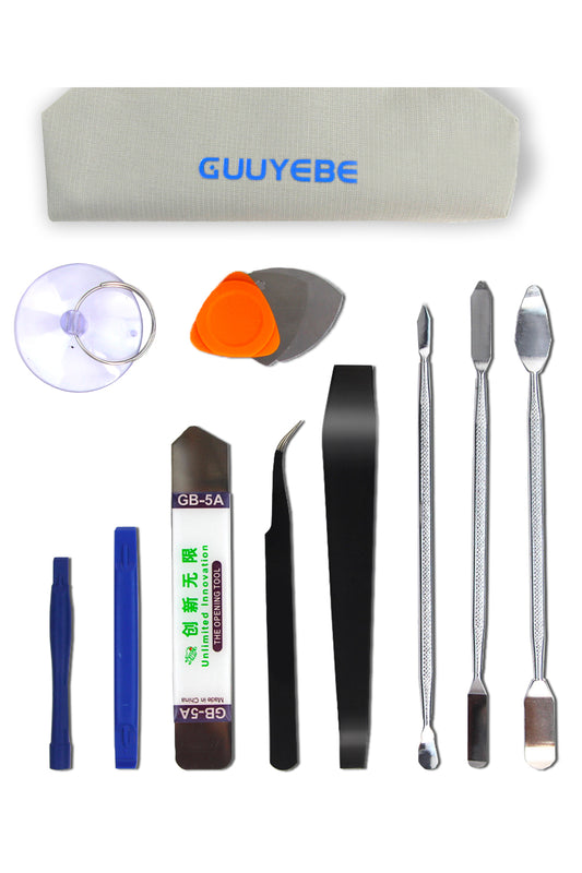 GuuYebe Trim Removal Tool, Pry Tools Include Plastic Spudger Metal Prying Precision Tweezers Opening Tools for Car Panel Tvs Screen Auto Laptop Phone Electronics Automotive Door Repair Clip Kit Set