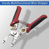 GuuYebe Wire Stripper Multifunctional Wire Strippers Electrical with Cuts 8 10 12 14 16 18 20 22 AWG Cutter Pliers Splitter Winding Wires Cable Crimper Crimping Tool for Electricians and DIY Red