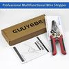 GuuYebe Wire Stripper Multifunctional Wire Strippers Electrical with Cuts 8 10 12 14 16 18 20 22 AWG Cutter Pliers Splitter Winding Wires Cable Crimper Crimping Tool for Electricians and DIY Red